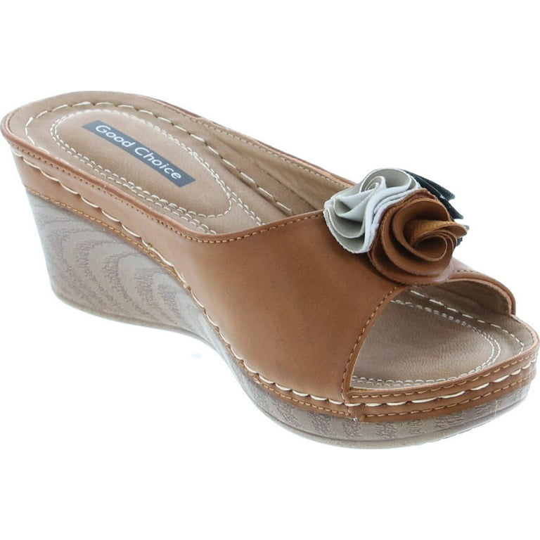 Gc shoes women's sydney rosette slide wedge best sale sandals