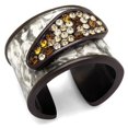 thumbnail image 1 of IP Dark Brown (IP coffee) Stainless Steel Ring with Top Grade Crystal in Multi Color for Women Multi Color Stone Color Style TK2781 Size 7, 1 of 4