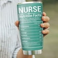 thumbnail image 4 of 20oz Nurse Gifts for Women, Men, Nurse Practitioner Gifts, Nurse Appreciation Gifts Nurse Nutrition Facts Tumbler Cup with Lid, Double Wall Vacuum Insulated Travel Coffee Mug, 4 of 6