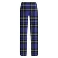 thumbnail image 5 of Horkkom Plaid Pajama Pants Women Mens Elastic Waist Casual Comfy Bottoms Loose Spring Fall Pajamas Sleepwear Full Length Pants with Pockets XL, 5 of 6