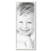 ArtToFrames 17" x 43" White Picture Frame, 17x43 inch White Wood Poster Frame (WOM-5140)