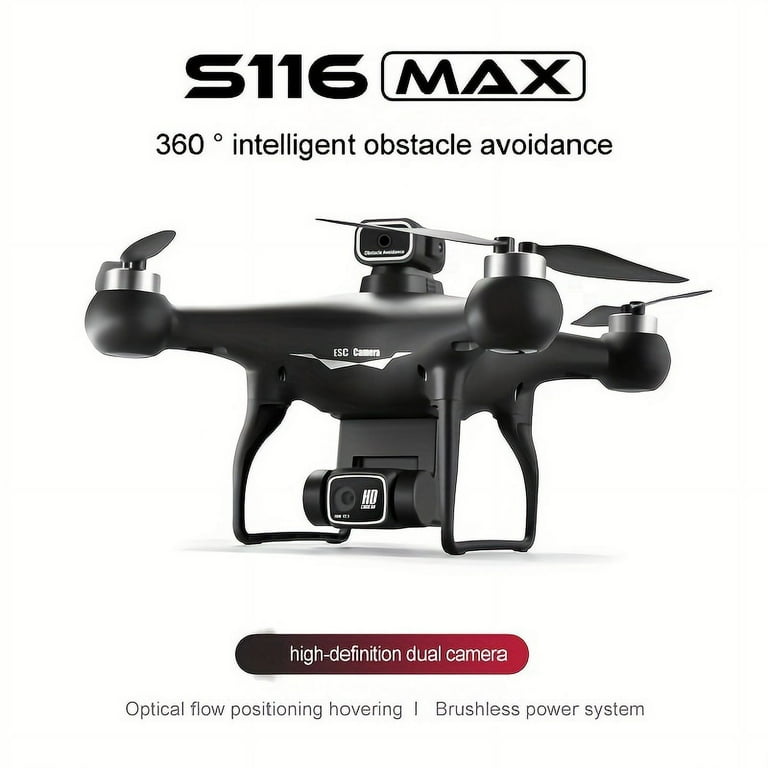 S116 RC Quadcopter Profissional Obstacle Avoidance Drone HD Camera Optical Flow Brushless Motor Drone Helicopter Toy Walmart