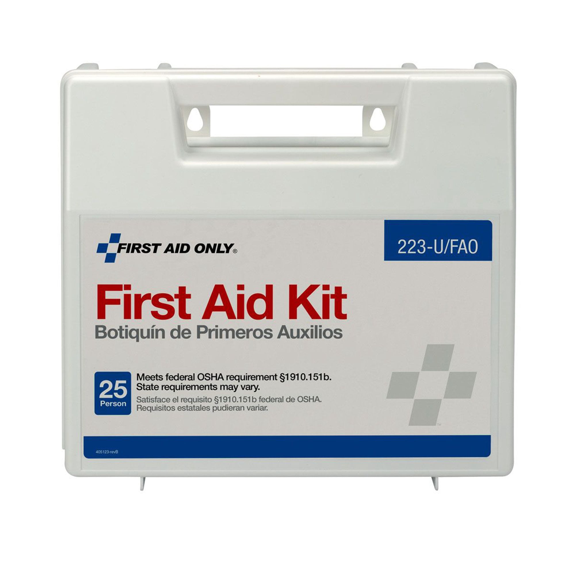 First Aid Only 25 Person Wall Mount First Aid Kit Plastic Case 10 per Case