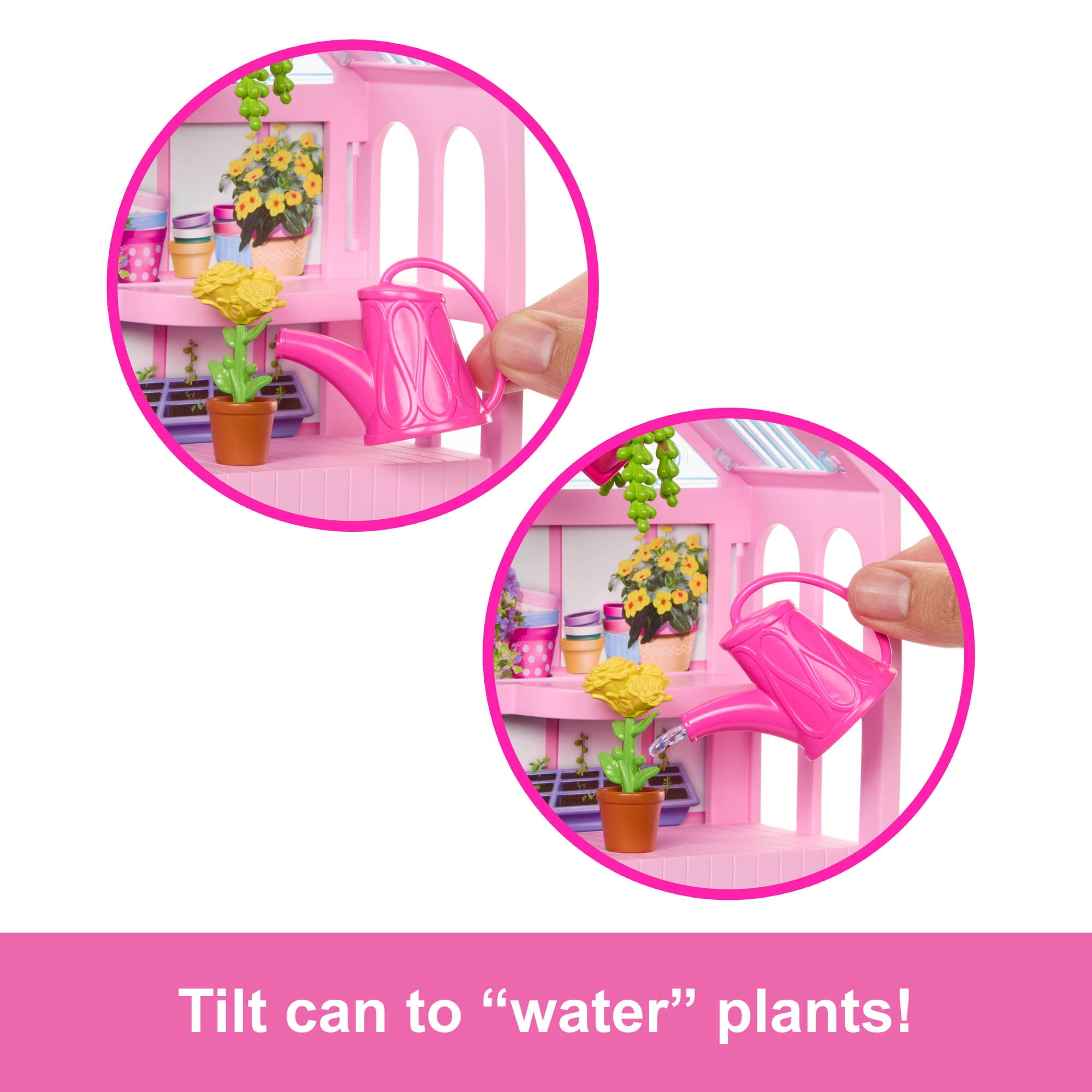 Barbie World Backyard Garden Toy Playset Shelf, Flowers, Fountain & Accessories [Walmart Exclusive]