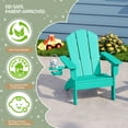 thumbnail image 5 of WestinTrends Malibu Kids Outdoor HDPE Plastic Adirondack Patio Chairs with Cup Holders (Set of 2), Turquoise, 5 of 14