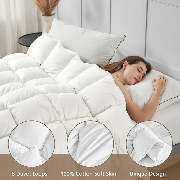 Goose feather comforter queen sales