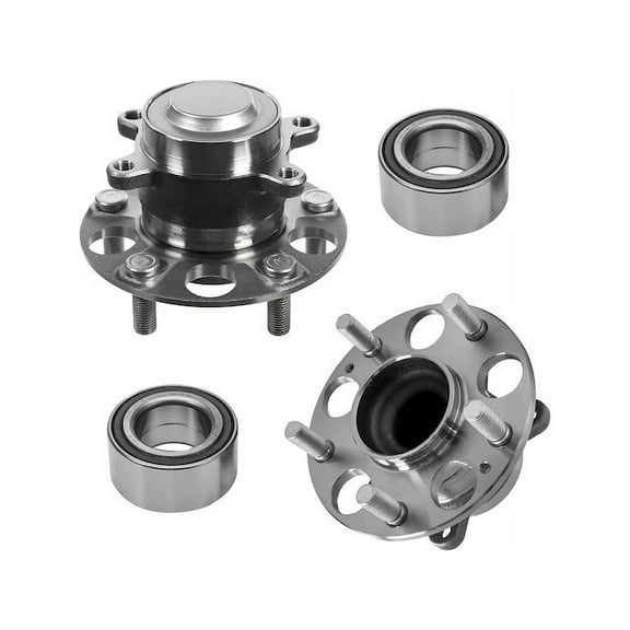 Front and Rear Wheel Hub and Bearing Kit - Compatible with 2013 - 2018 Acura ILX 2014 2015 2016 2017