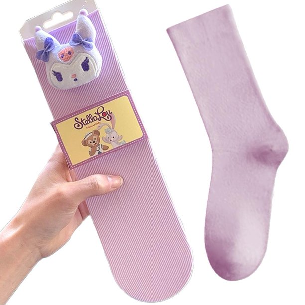 Calcetines Zhuji para mujer, calcetines finos de verano de tubo medio, calcetines con bonitos dibujos de osos rosas, calcetines japoneses de hielo.