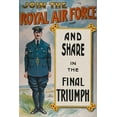 thumbnail image 2 of Unknown 17x24 Gold Ornate Wood Framed with Double Matting Museum Art Print Titled - WWI: Join the Royal Air Force, 2 of 4
