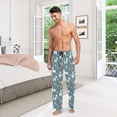 thumbnail image 7 of Men's Pajama Pants Alpaca Floral Polka Dots Cotton Long Sleepwear Lounge Pants S, 7 of 7