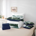 thumbnail image 6 of Manfei Green Wild Pine 7 Pieces Bedding Comforter Set,Natural Theme Full Bedding Set,Tropical Botanical Fitted Sheet Flat Sheet For Men Women,Microfiber Bedroom Decor Reversible, 6 of 8