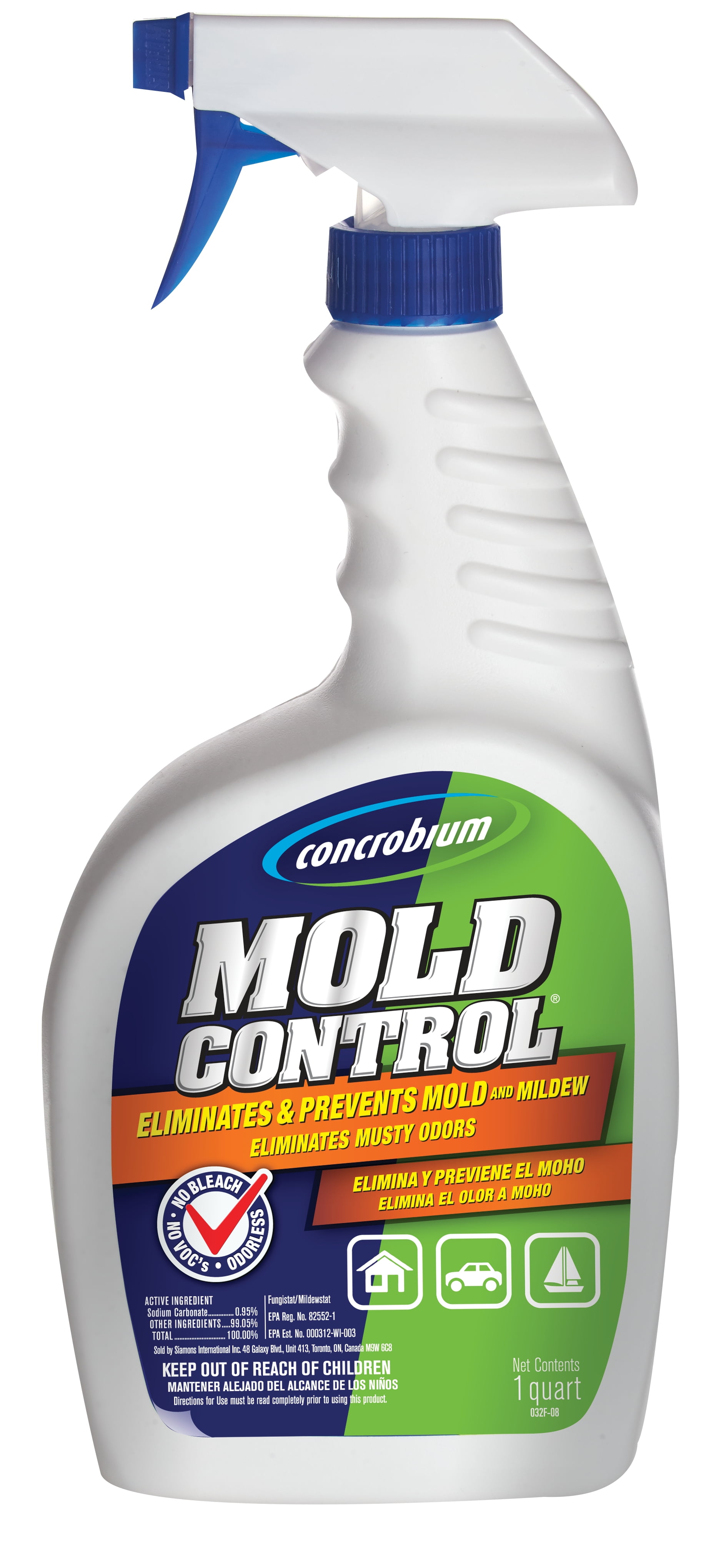 Concrobium Mold Control Multi-Purpose Mold & Mildew Cleaner, Liquid Spray, 32 oz