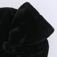 thumbnail image 4 of IROINNID Toddler Girls Solid Color Thicken Plush Cute Keep Warm Winter Hoodie Hairball Thick Coat Cloak, 4 of 6