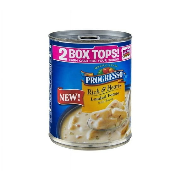 Progresso Loaded Potato Bacon Soup, Rich & Hearty Canned Soup, 18.5 oz