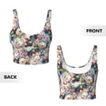 thumbnail image 5 of Naloa Colorful Flowers Sports Bras for Women, High Support Bra with Removable Pads, Comfortable - XX-Large, 5 of 9
