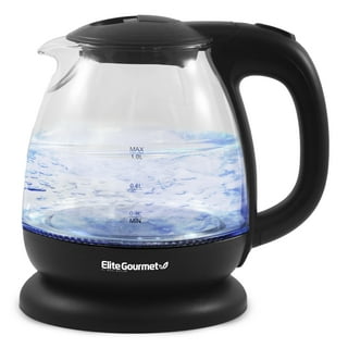 Elite Gourmet 1.2L Adjustable Temperature Electric Honeypot Glass Kettle  with Keep Warm, Mint