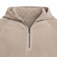 thumbnail image 6 of Yertdoel Hoodies for Men, Solid Color Short Sleeve Hooded Half Zip Pullover Sweatshirt Soft Loose Lightweight Breathable Beach Vacation Summer Outdoor Casual Shirts, 6 of 6