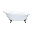thumbnail image 2 of Cambridge Plumbing Inc AST61-NH-ORB Acrylic Slipper Bathtub 61 x 30 in. with No Faucet Drillings and Oil Rubbed Bronze Feet, 2 of 3