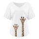 thumbnail image 4 of Elegante mujer con cuello en V estampado camiseta blusa Tops sudadera OAVQHLG3B Store  lin121212, 4 of 4