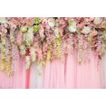 thumbnail image 4 of Rideau Mural Fleurs Roses 2.2x1.5m Décorations de Mariage pour Fête Fond Photo Table de Dessert Nuptiale, 4 of 5