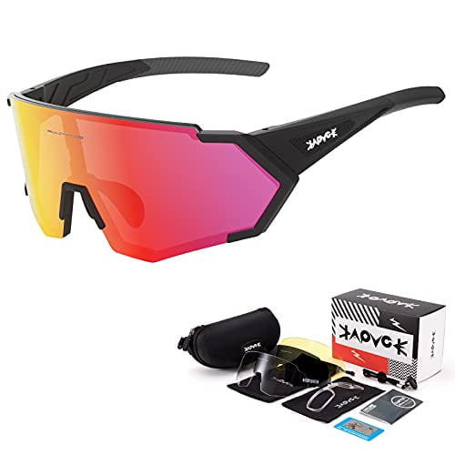Free 5Lens KAPVOE Sunglasses Men & Women's Polarized TR-90 Sports Sunglasses 