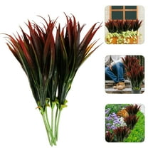 UPGRATOR Home Artificial Decor Fake Plant Red Plastic 6Pcs 42X20Cm