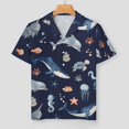 thumbnail image 2 of PRIYAL Ensembles de Pyjama pour Femmes Mignon Baleine Pieuvre Satin Soie Manches Courtes et Pantalons, 2 of 5
