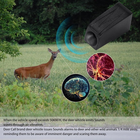 Deer Whistles for Vehicles - Single-Horn Design, Waterproof & High-Frequency Sound, Universal Fit for Cars, Trucks, Motorcycles, RV (4 Packs) - Ideal for Drivers, Commuters, Outdoor Enthusiasts