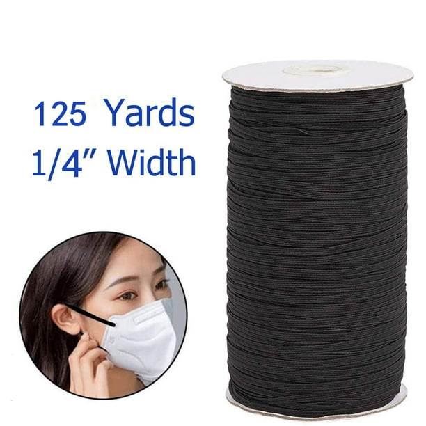 125 Yards Elastic Bands for Sewing 1/4 inch（6mm),Elastic Rope Sewing