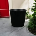thumbnail image 5 of 11" Black Recycled Plastic Indoor Outdoor Round Pot Planter, 5 of 5