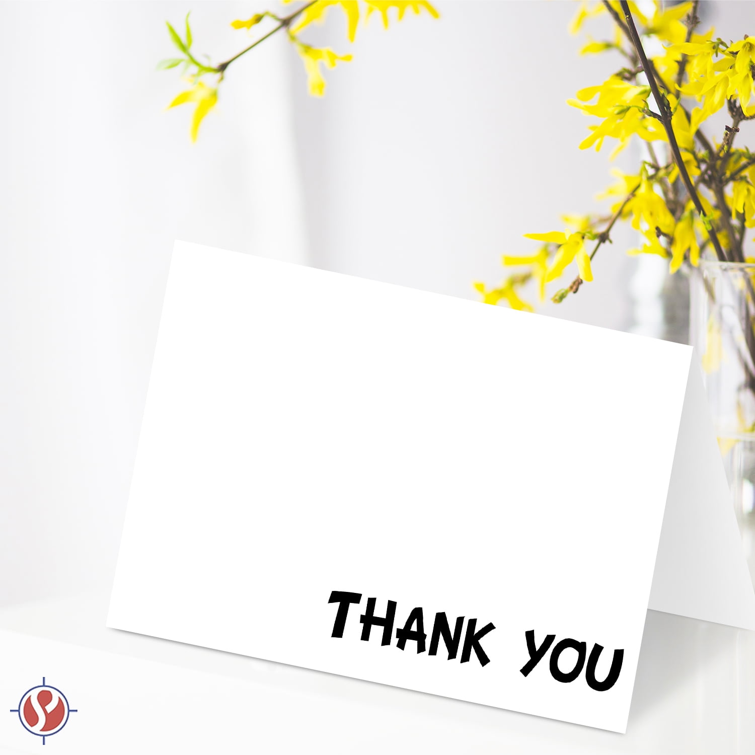 Thank You Card – 25 Bulk Set of Half-Fold Greeting Cards & Envelopes – Pre-Scored & Blank on the Inside – Elegant and Perfect for Weddings, Baby Shower, Graduation, Birthdays | 4.25 x 5.5 (A2 Size)