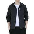 thumbnail image 2 of Men Long Sleeve Autumn Winter Hooded Top Blouse Coat Jacket With Pockets, 2 of 4