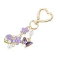 thumbnail image 5 of Unique Bargains 1 Pc Stylish Butterfly Heart Handbag Charm Bag Accessories 3.54″ Purple, 5 of 5