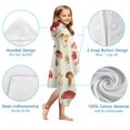 thumbnail image 7 of Red Mushroom Floral Light Beige Pattern Hooded Bath Towel，50"x30" for Ages 3 To 12 Kids, Quick Dry Lightweight Soft Microfiber Hood Beach Towel Cover Up for Kids, 7 of 7