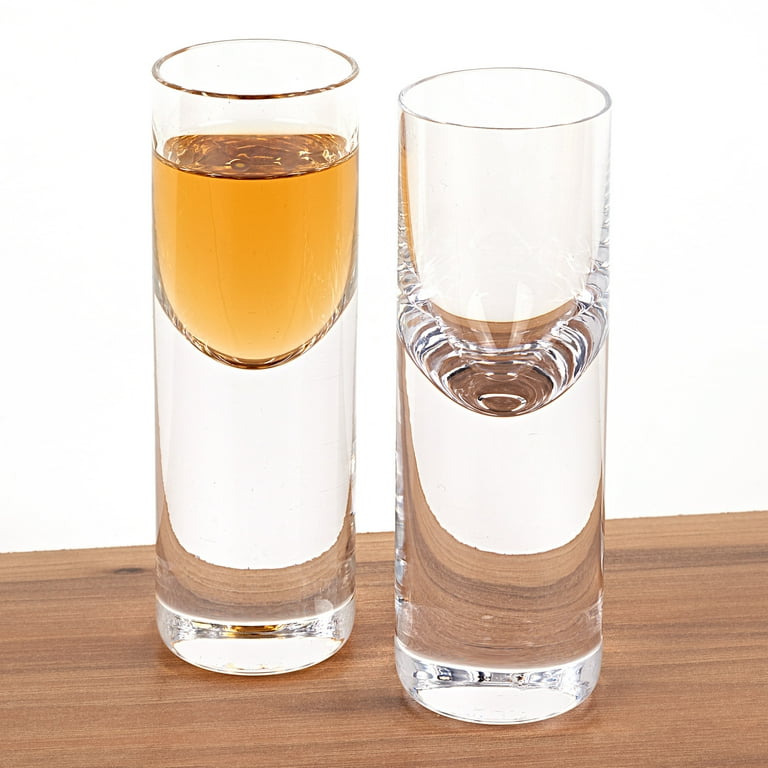 Set Of 2 Mouth Blown Crystal Long Shot Glasses Set Of 2 Mouth Blown Crystal Long Shot Glasses