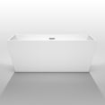 thumbnail image 2 of Wyndham Collection WCBTK151463 Sara Sara White 63 in. Soaking Bathtub with Chrome Drain, 2 of 4
