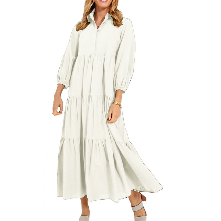 ibuvkizy Winter Maxi Dresses for Women Casual European and New Geometric  Printed Sleeve Dress Long Sleeved Round Neck and Ankle Dress Beige,XL -  Walmart.com