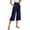 Navy, variant on Wensltd Capri Pants for Women Summer Loose Wide Leg Pants with Pockets