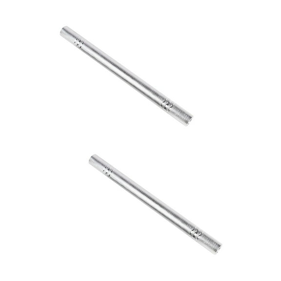 2 PCS Dumbbells Bar Handle Barbell Conversion 40x2.5x2.5cm Silver