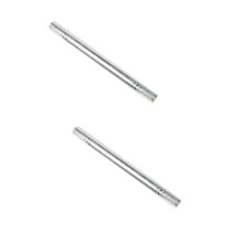 2 PCS Dumbbells Bar Handle Barbell Conversion 40x2.5x2.5cm Silver