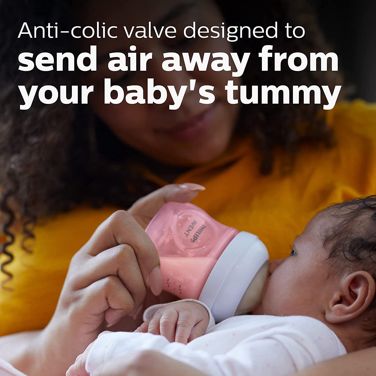 Philips AVENT Natural Baby Bottle with Natural Response Nipple, Pink, 4oz, 4pk, SCY 4oz 4 Pack Pink