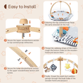 thumbnail image 7 of Wooden Baby Play Mat with Foldable Raised Edges,Tummy Time Gym Mat ,6 Detachable Toys for Infant Toddler, 7 of 7