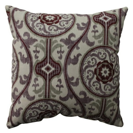 165" purple and white bohemian damask decorative throw