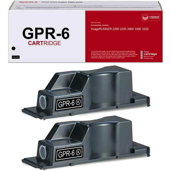 GPR-6 GPR6 Toner Cartridge Replacement for Canon 6647A003AA imageRUNNER 2220 2800 2200 3300 3320 Printer Toner Cartridge(2 Pack, Black)