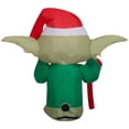 thumbnail image 2 of Yoda Wearing an Ugly Christmas Green Sweater, 3.2 Feet Tall, 2 of 6