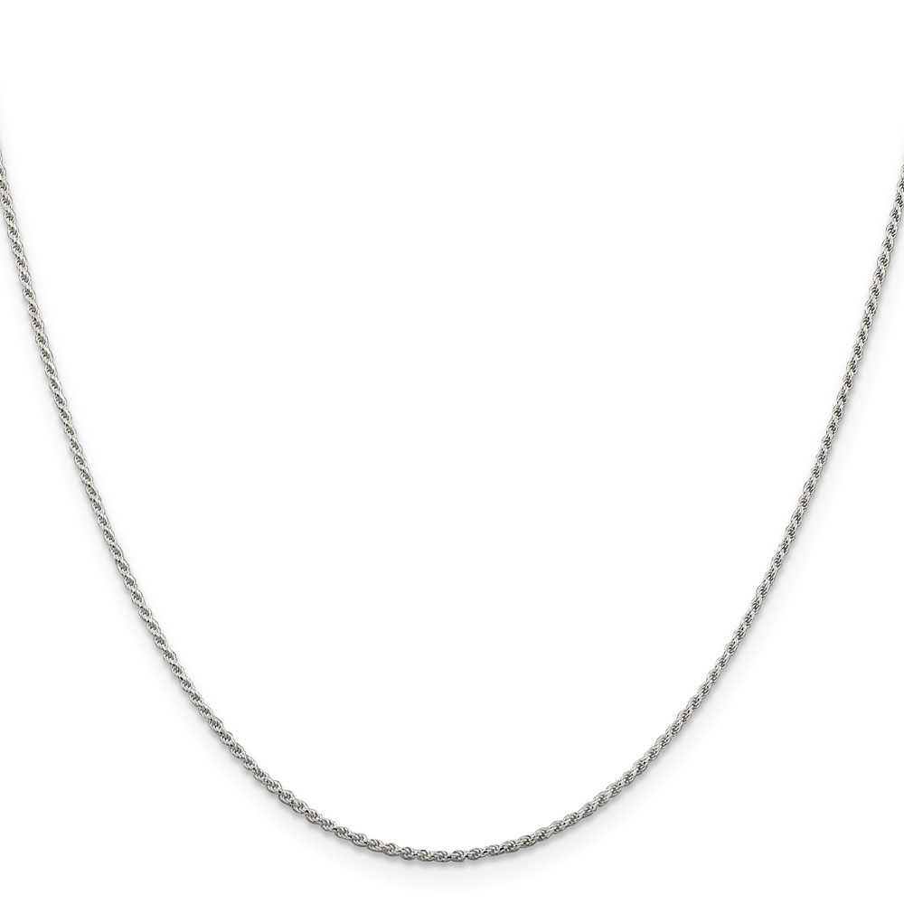 MATERIA Figaro Sterling Silver Chain 1.2mm – Unisex Rhodium Plated Necklace (Made In Germany)
