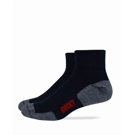Rocky Mens Ultra Dri Cushioned Quarter Socks 2 Pair Pack