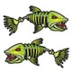 thumbnail image 1 of Adhesivo 2 piezas Peces Dientes Pegatinas de boca Pegatinas de esqueleto Peces Barco de pesca Canoa TOMSHOO Adhesivo, 1 of 7