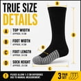 thumbnail image 6 of Men’s Work Crew Socks, Black Socks with Gray Toe and Sole, Midweight Breathable Socks, 3 Pairs, 6 of 9