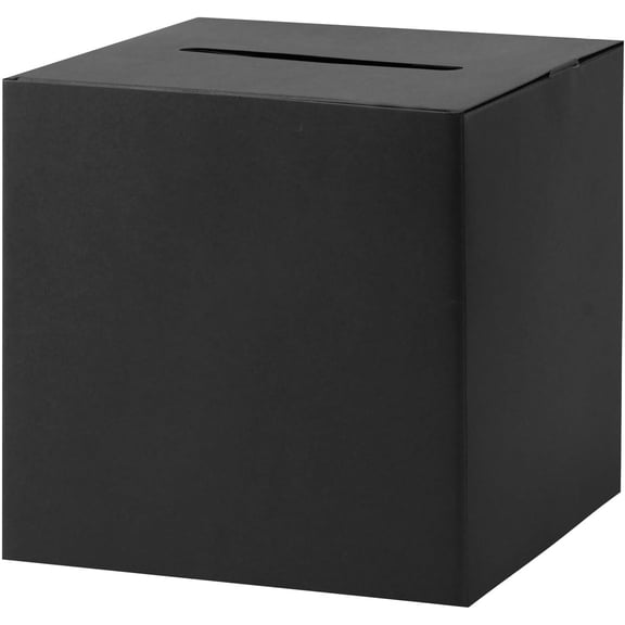 Black Card Box with Slot 9.1" Wedding Favor Gift Card Boxes for Reception, Parties, Birthday, Wedding Decorations, Retirement, Graduation Money Box Envelope Holder